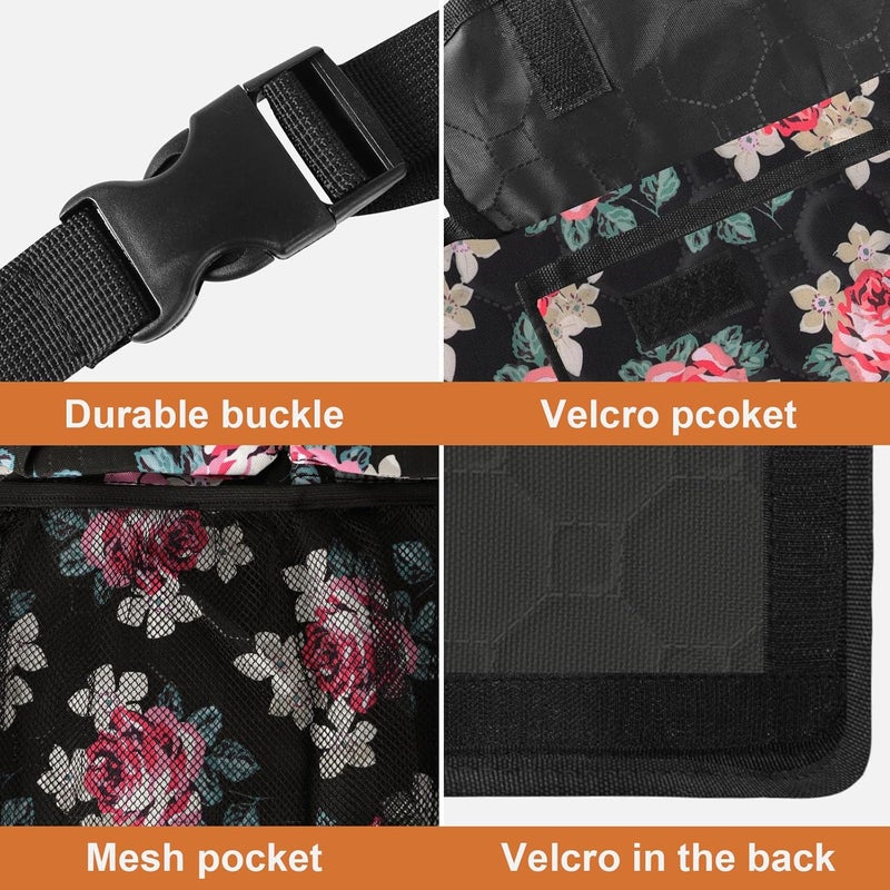 esouler Car Trunk Organizer, Super Capacity Backseat Car Organizer for SUV/Truck/MPV(42"*18"), Hanging Car Storage Organizer with 8 Pocekts, Car Accessories for Women and Men- Floral - Image 5